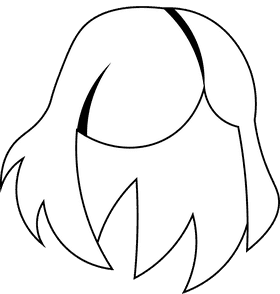 Wig black and white clipart