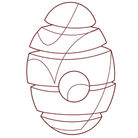 Bee hive black and white clipart