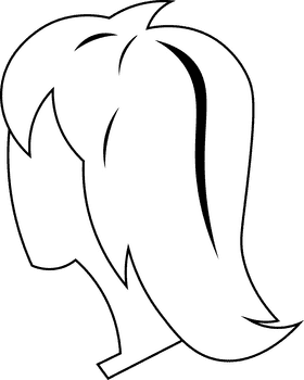Wig black and white clipart