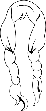 Wig black and white clipart
