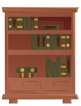 Bookcase bookshelf clipart