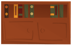 Bookshelf clipart