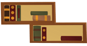 Bookshelf clipart