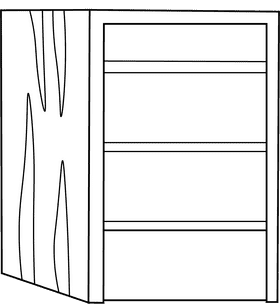 Cabinet black and white clipart