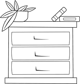 Cabinet black and white clipart