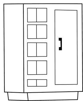Cabinet black and white clipart