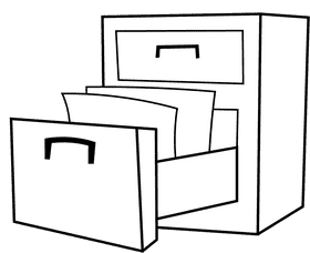 Cabinet black and white clipart