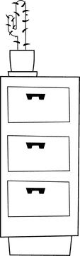 Cabinet black and white clipart