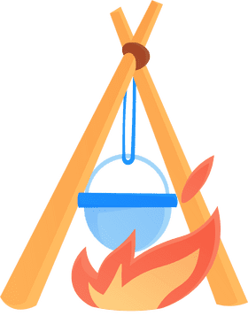 Pioneer Camp Fire clipart