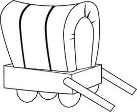 Pioneer Carriage black and white clipart