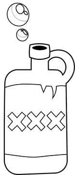 Redneck Alcohol black and white clipart