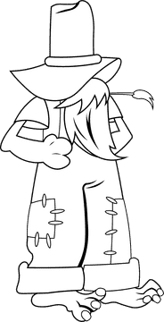 Redneck Staying black and white clipart