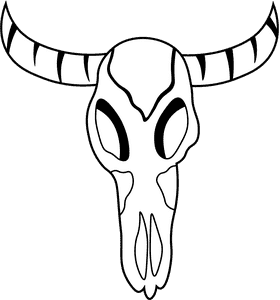Rodeo Scull black and white clipart