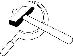 Sickle Hammer& Sickle black and white clipart