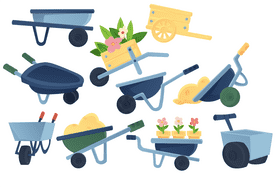 Wheelbarrow vector
