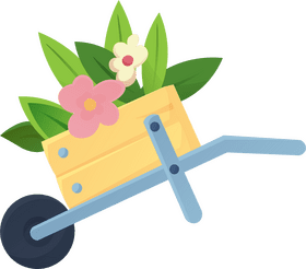 Wheelbarrow Flower clipart
