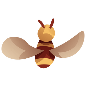 Small bee cartoon clipart