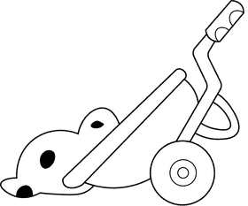 Wheelbarrow Sand black and white clipart