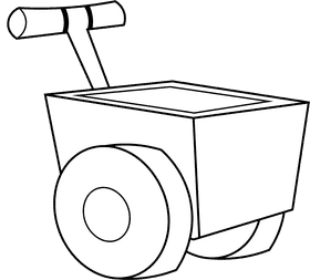 Wheelbarrow black and white clipart