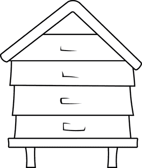 Beehive Apiary black and white clipart