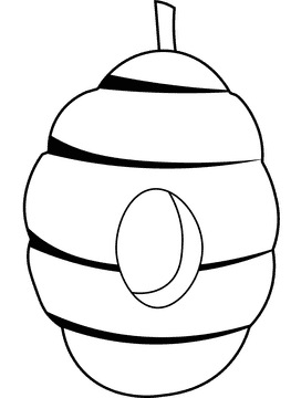 Beehive Hive black and white clipart