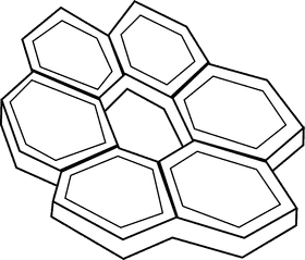 Beehive Honeycomb black and white clipart