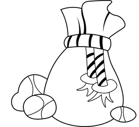 Coal Bag black and white clipart