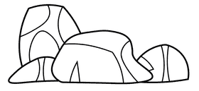 Coal Heap black and white clipart