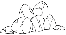 Coal Heap black and white clipart