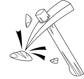 Coal Pick black and white clipart