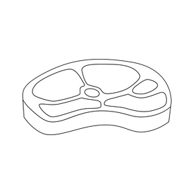 Beef meat black and white clipart