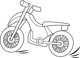 Dirt Bike Modern black and white clipart