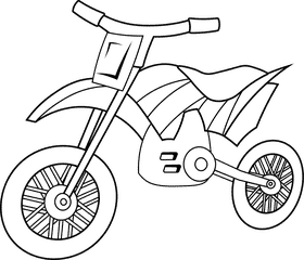 Dirt Bike Modern black and white clipart