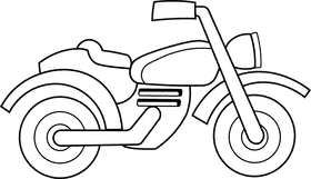 Dirt Bike Retro black and white clipart