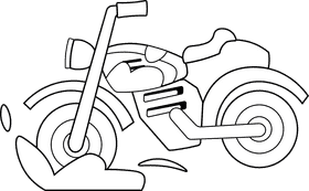 Dirt Bike Retro black and white clipart