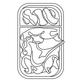 Keto Diet meal Spring Mix Salad black and white clipart