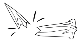 Icicles Broken black and white clipart