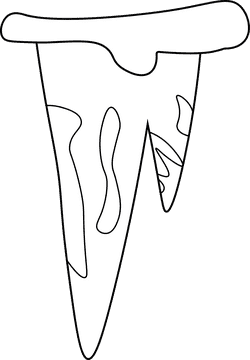 Icicle black and white clipart