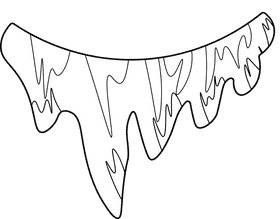 Icicles black and white clipart