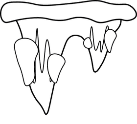 Icicles black and white clipart