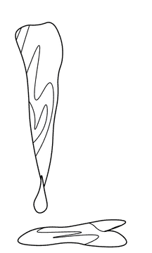 Icicles Melting black and white clipart