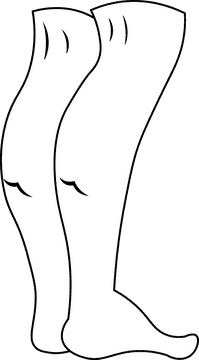Knee Back black and white clipart