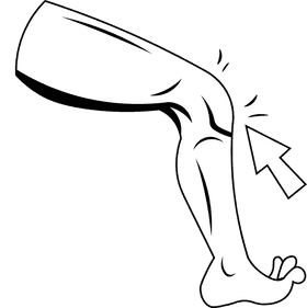 Knee Pointer black and white clipart