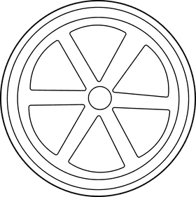 Lime Half black and white clipart