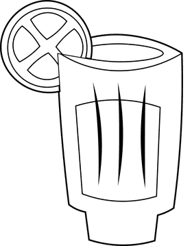 Lime Juice black and white clipart