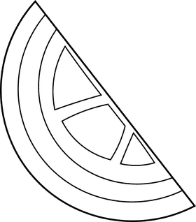 Lime Piece black and white clipart