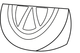 Lime Piece black and white clipart