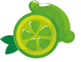 Lime Whole & Half clipart
