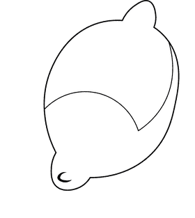 Lime Whole black and white clipart