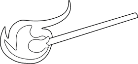 Matches Burning black and white clipart